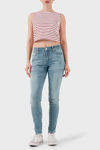 Armani Exchange Stretch Cotton Slim Fit Regular Waist Skinny Leg Jeans Jeans Pants Xw 000123   Af12864
