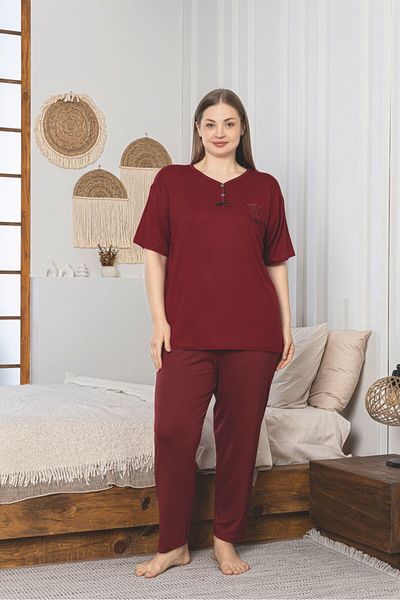 Asel Plus Size Lycra Combed Cotton Pajama Set