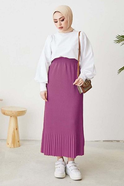 giyze Πλισέ Φούστα Hijab Φούξια 205