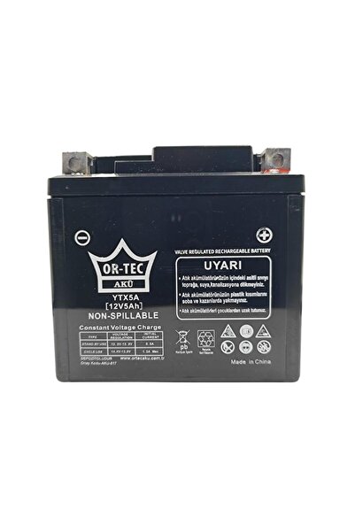ORTEC 12V 5Ah (YTX5A-BS) Motosiklet Aküsü