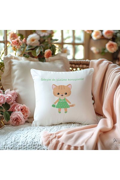qoeuyl boutique Let Me Go and Swim Talk about It Printed Funny Gift Fiber Satin Decorative Pillow