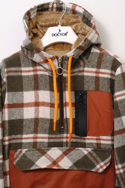 Doctor junior Palton cangur lumberjack pentru băiat