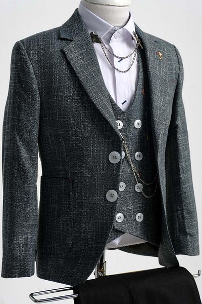 Doctor junior Costum Slim Fit pentru baieti, trei piese