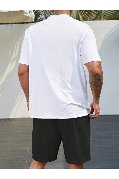 DUBU BUTİK Tricou Panda Kung Fu Pantaloni scurți - Alb, Negru Partea de jos, Pantaloni scurți pentru echipă