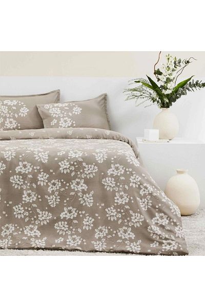 Taç Organic cotton bed linen with floral pattern, TaçSatin Reborn, Marlowe