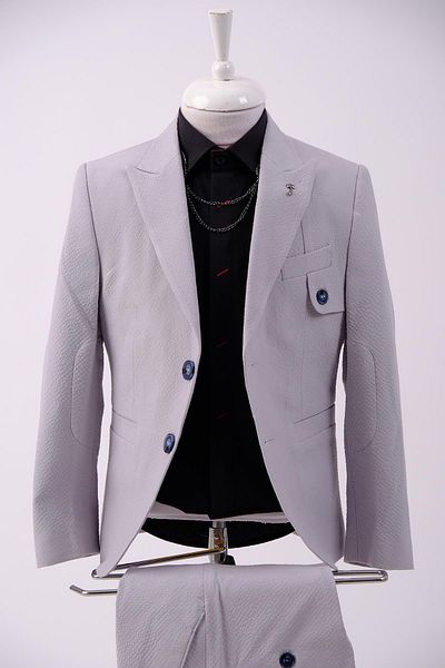 Doctor junior Seersucker Boy's Slim Fit Suit