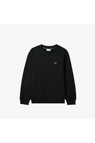 Lacoste Çocuk Bisiklet Yaka Siyah Sweatshirt