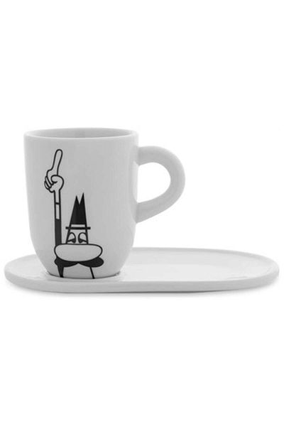 Bialetti Porcelain Mug with Con Piattino - 340 ml