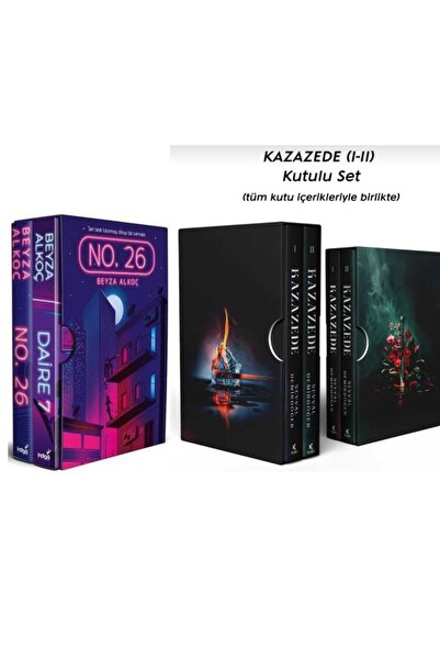 İndigo Kitap No 26 Daire 7 Ciltli Kutulu Set / Kazazede Kutulu Set Ciltli Puk...
