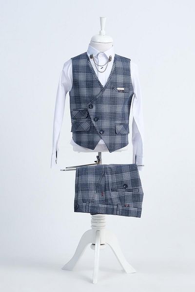 Doctor junior Boy's Vest Pants Fit Suit 2 Piece Set
