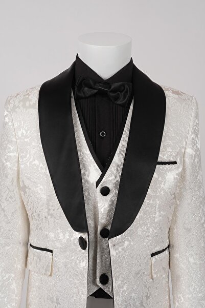 Doctor junior İşlemeli Erkek Çocuk Smokin Takım Elbise / Gömleksiz_mnvs2290