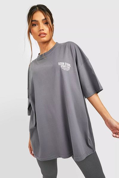 DUBU BUTİK Tricou Smoked Oversize Dsgn Sports Club - Imprimat Oversize