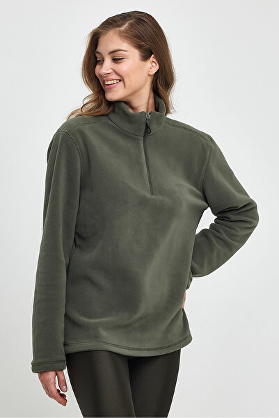 Superlife Γυναικείο φούτερ με μισό φερμουάρ Softech Fleece spr24pwk20