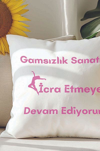 qoeuyl boutique I Keep Practicing Impotence Art Printed Funny Gift Fiber Satin Decorative Pillow