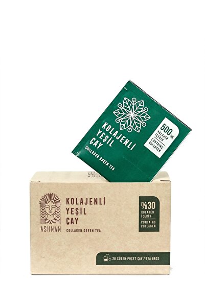 Ashnan Kolajenli Yeşil Çay Zarflı 20 Li Süzen Hidrolize Kolajen Peptit Tip1 &...