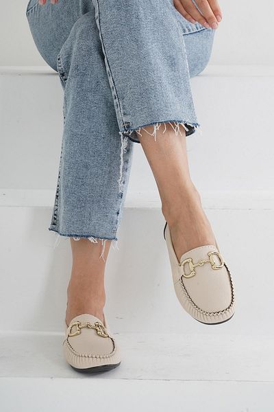 Beyond Γυναικεία Κρέμα GC Buckle Daily Casual Παπούτσια Μπαλαρίνας BYNDDEM05