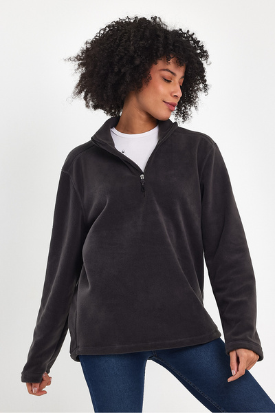 Superlife Women's Comfortable Fit Softech Fleece Half Zip Sweatshirt Spr24Pwk20