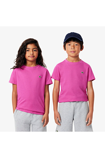 Lacoste Çocuk Bisiklet Yaka Pembe T-Shirt