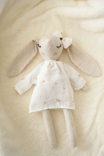TBA COLLECTION Girl Rabbit Sleeping Companion - Tiny Boho Florals