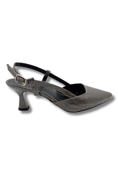 ÇİĞDEM KUNDURA Elise |   Faux Leather Open Back Stiletto
