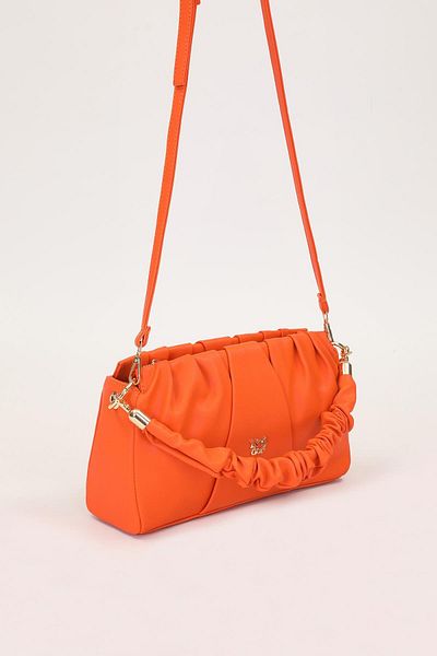Levidor Orange Drawstring Detailed Handbag