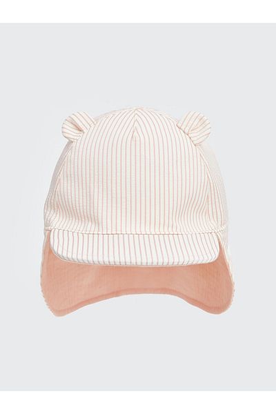 LC Waikiki Lcw Baby Baby Girl Striped Head Protection Cap Hat