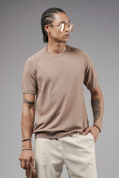 Butik TREND WE Crew Neck Raglan Sleeve Regular Fit κοντομάνικο πλεκτό T-shirt