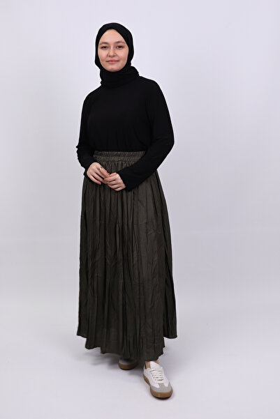 ilmek Жіноча спідниця з плісированою спідницею, хакі, технологія освітлення д...