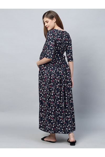 Tummy Women's Rayon Maternity & Nursing Dress