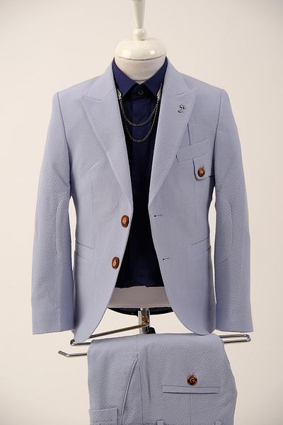 Doctor junior Costum Seersucker Slim Fit pentru băiat