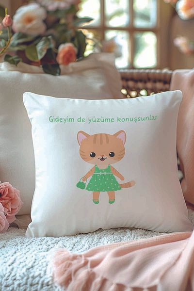 qoeuyl boutique Let Me Go and Swim Talk about It Printed Funny Gift Fiber Satin Decorative Pillow