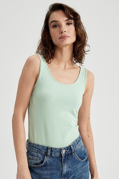 DeFacto Slim Fit Slim Fit U Neck Basic Plain Undershirt I1059Az23Sm