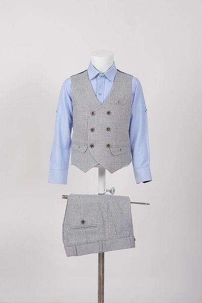 Doctor junior Boy's Checkered Suit - Shirtless /mnvs2286