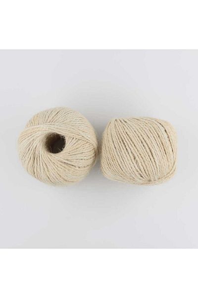 OZN AKSESUAR Jute Rope Straw Rope Whip Flour Rope 2 Pieces Cream Color