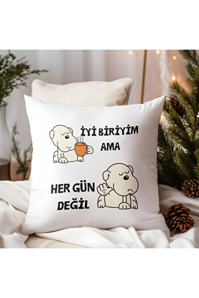 qoeuyl boutique Я хороший, але не кожен день. Друкована кумедна подарункова декоративна подушка з сатину