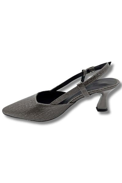 ÇİĞDEM KUNDURA Elise |   Faux Leather Open Back Stiletto