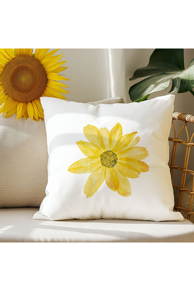 qoeuyl boutique Žuti cvet Štampano Poklon vlakno saten Dekorativni jastuk