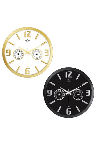 robotrend Gelalpzr Thermometer Temperature - Humidity Meter Embossed Numbers Wall Clock Aynet 1109110