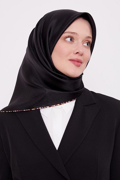 Levidor Μεταξωτό μαντήλι καπνιστό ριγέ Twill