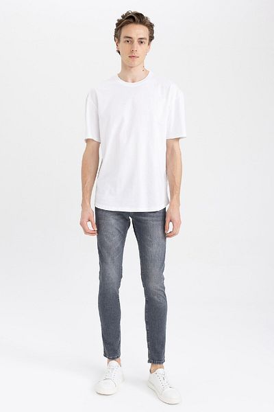 DeFacto Carlo Skinny Fit Extra Skinny Fit Κανονική μέση Τζιν παντελόνι Extra Skinny Leg A2140ax23sp