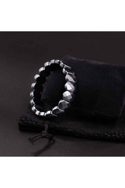 MYTAKIAĞACIMFH Terahertz Stone Bracelet - Natural Stone and Rolex Style