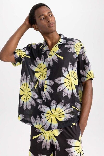 DeFacto Αθλητικό μπλουζάκι με μοτίβο με λαιμό πόλο - Z9422az23hs