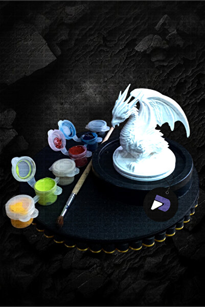 Postermanya Ejderha Figür Yetişkinler İçin Boyama Seti, Sanatsal Hobi,Büyükle...