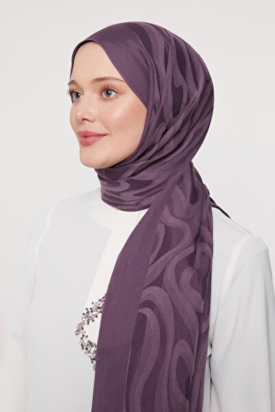 Levidor Purple Abstract Pattern Grazia Shawl