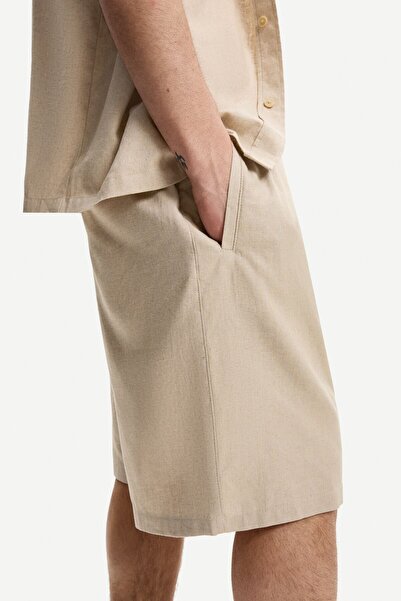 Bershka Keten karışımlı loose fit jogger bermuda