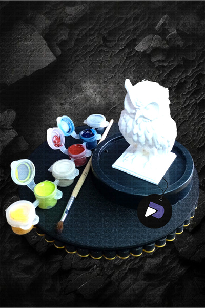 Postermanya Baykuş Figür Yetişkinler İçin Boyama Seti, Sanatsal Hobi, Büyükle...