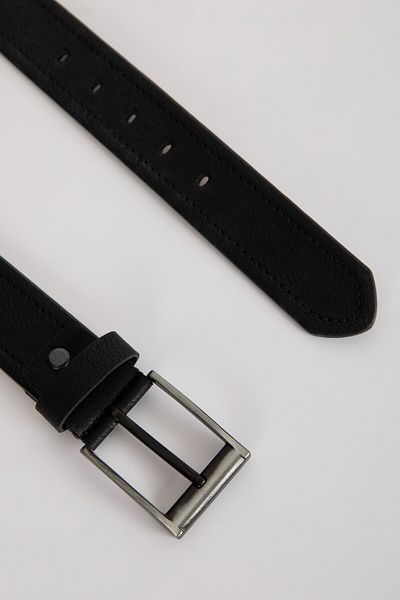 DeFacto Men's Rectangular Buckle Faux Leather Casual Belt A1653Axns