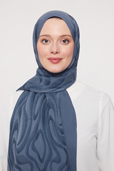 Levidor Model abstract albastru denim șal Grazia