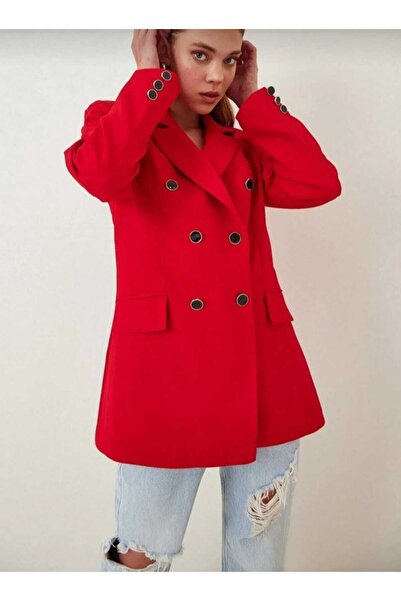 BelezaStore Red Blazer Jacket