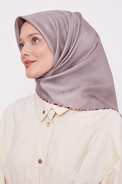 Levidor Μεταξωτό μαντίλι Twill με πέτρινο στίγμα